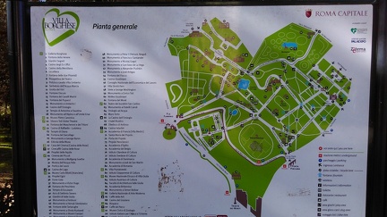 Villa Borghese map
