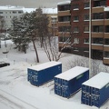 First week of snow in Helsinki: front yard