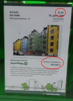 Starting bid for 15m² in Helsinki downtown