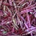 Purple beans at Tirso de Molina market