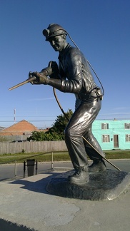 Monument to the miners in Puerto Natales