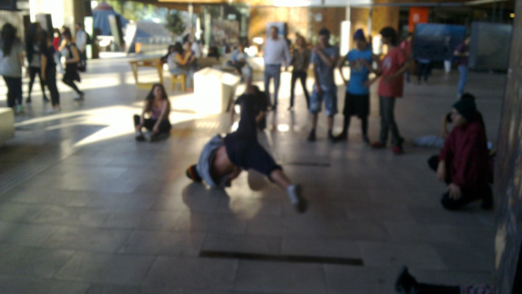Breakdancers in Santiago