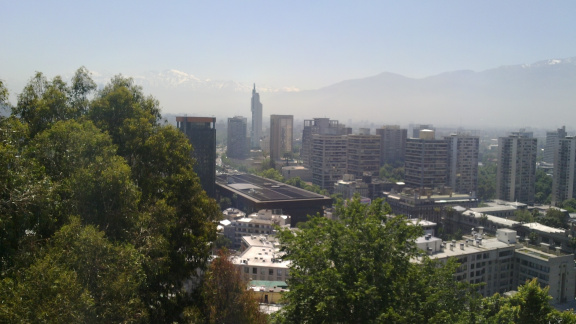 View of Santiago from Cerro Santa Lucía