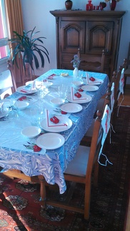 Table setting for the crayfish party