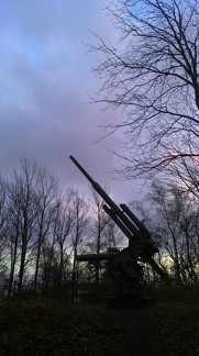 Anti-aircraft cannon at Lauttasaari against sky