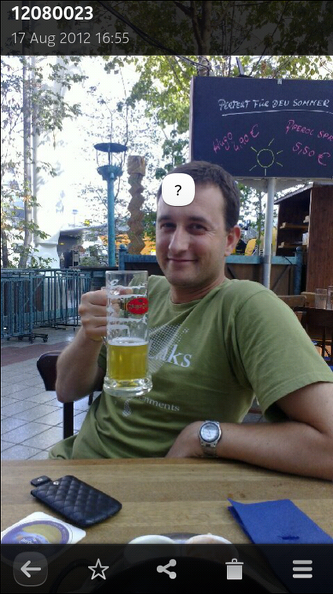 N9 face recognition, detecting