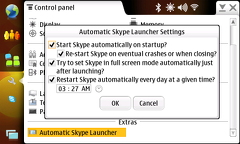 Skype Autolauncher 0.0.2 Control Panel snapshot