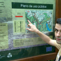 Santi pointing to our poisition at Fragas do Eume map