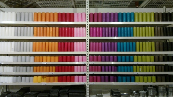 Colorful candle's rack