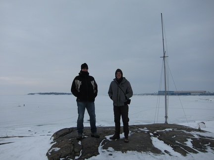 Andres & Javi on the frozen sea