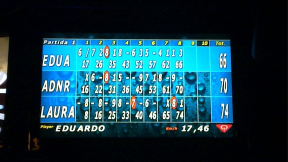 My sister leading at the bowling!!!!