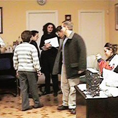 Choir Christmas rehearsal, Dec 2002